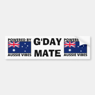 Autocollant De Voiture Alimenté par Aussie Vibes