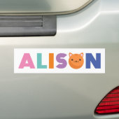 Autocollant De Voiture Alison Cat (En voiture)