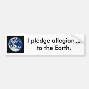 Autocollant De Voiture Allégeance d'engagement à la terre