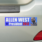 Autocollant De Voiture Allen occidental pour le président - 2012 (En voiture)