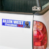 Autocollant De Voiture Allen occidental pour le président - 2012 (Sur camion)