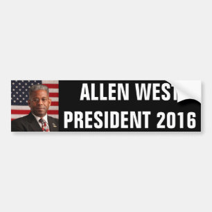 AUTOCOLLANT DE VOITURE ALLEN OCCIDENTAL POUR LE PRÉSIDENT 2016