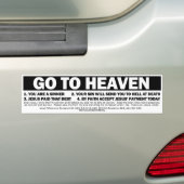 AUTOCOLLANT DE VOITURE ALLEZ AU CIEL (En voiture)