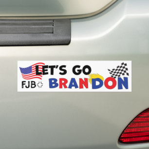 Autocollant De Voiture ALLEZ BRANDON avec les cheveux TRUMP