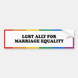 Autocollant De Voiture ALLIÉ LGBT POUR L'ÉGALITÉ DU MARIAGE - .png