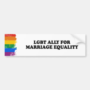Autocollant De Voiture ALLIÉ LGBT POUR L'ÉGALITÉ DU MARIAGE - .png