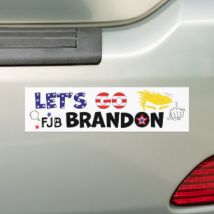 AUTOCOLLANT DE VOITURE ALLONS BRANDON AVEC TRUMP