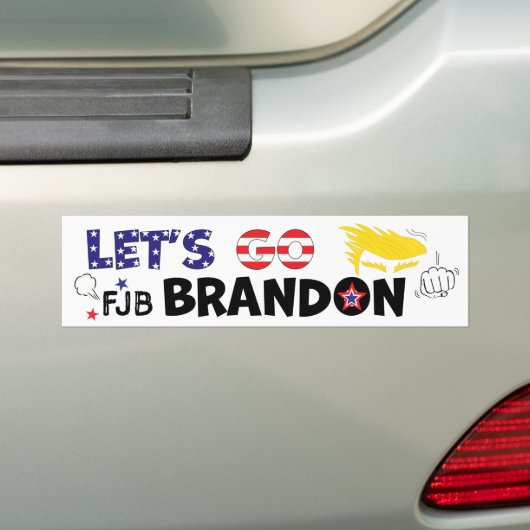 AUTOCOLLANT DE VOITURE ALLONS BRANDON AVEC TRUMP (En voiture)