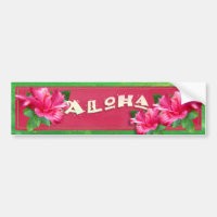 Aloha adhésif pour pare-chocs décoratif de ketmie