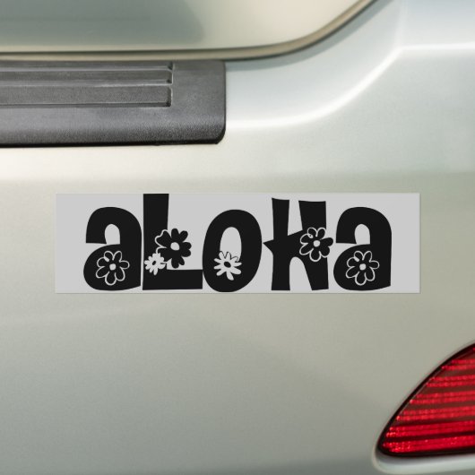 Autocollant De Voiture aloha adhésif pour pare-chocs (noir) (En voiture)