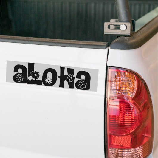 Autocollant De Voiture aloha adhésif pour pare-chocs (noir) (Sur camion)