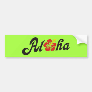 Autocollant De Voiture Aloha Hibiscus - plat design Hawaii + vos idées
