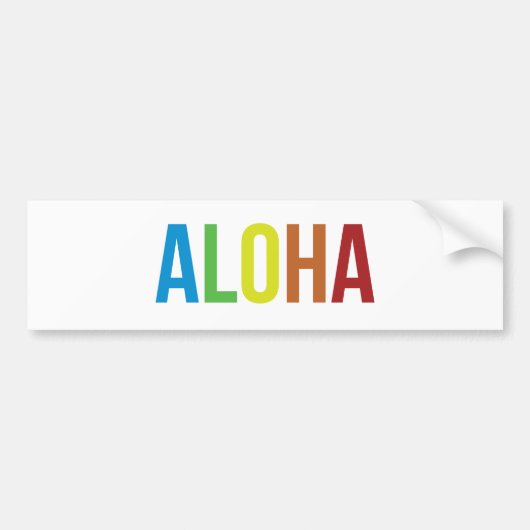 Autocollant De Voiture Aloha Rainbow (Devant)