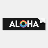 Autocollant De Voiture Aloha Rainbow Island Hawaii Pride LGBTQ (Devant)
