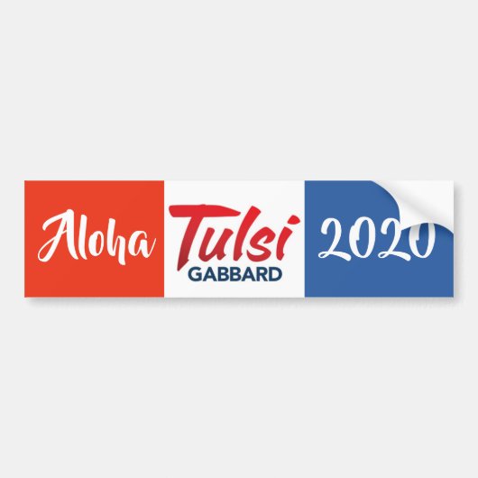Autocollant De Voiture Aloha Tulsi Gabbard 2020 (Devant)