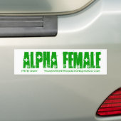 AUTOCOLLANT DE VOITURE ALPHA FEMELLE VERTE (En voiture)