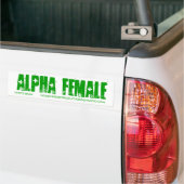 AUTOCOLLANT DE VOITURE ALPHA FEMELLE VERTE (Sur camion)