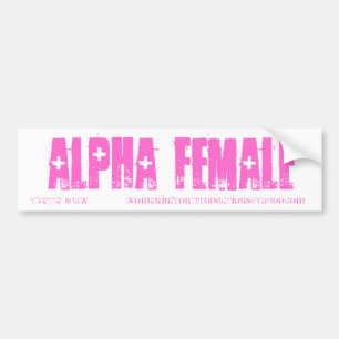 AUTOCOLLANT DE VOITURE ALPHA FEMELLE, YVETTE SHAW 2