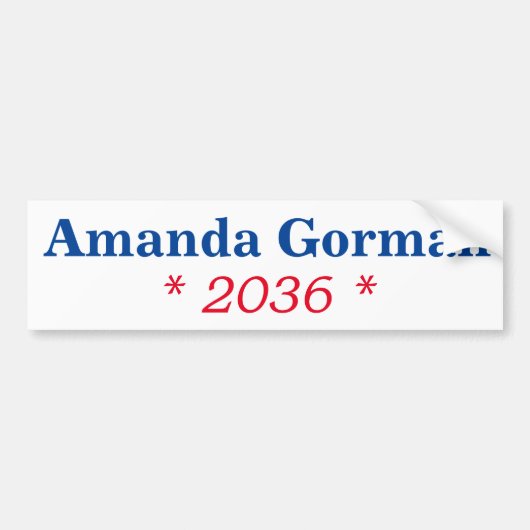 Autocollant De Voiture Amanda Gorman 2036 (Devant)