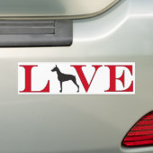 Autocollant De Voiture Amant Bumpersticker de dobermann (En voiture)