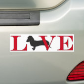 Autocollant De Voiture Amant Bumpersticker de teckel (En voiture)