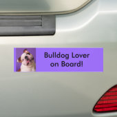 Autocollant De Voiture Amant de bouledogue à bord ! (En voiture)