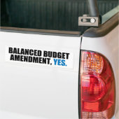 Autocollant De Voiture Amendement budgétaire équilibré (Sur camion)