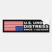 Autocollant De Voiture America Under Distress Anti-Trump (Devant)