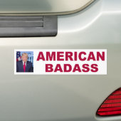 Autocollant De Voiture Américain Badass 2020 de Donald Trump (En voiture)