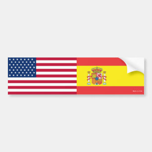 Autocollant De Voiture Américain et Espagnol marque l'adhésif pour