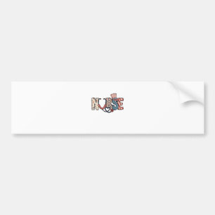 Autocollant De Voiture American Nurse 4 juillet Patriotic USA Flag Nurs
