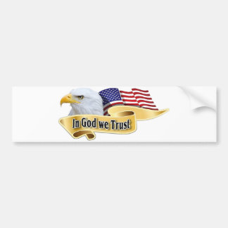 Autocollant De Voiture American Pride Series in God We Trust Bald Eagle B