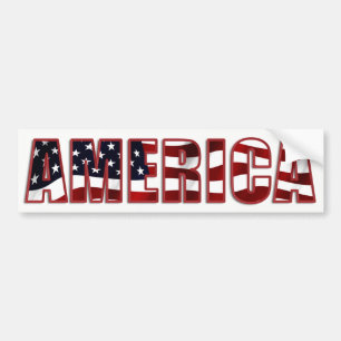 Autocollant De Voiture Amérique colorée et patriotique