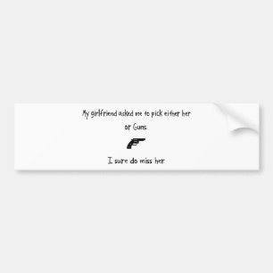 Autocollant De Voiture Amie ou armes à feu de sélection