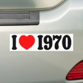AUTOCOLLANT DE VOITURE AMOUR 1970 (En voiture)