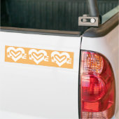 Autocollant De Voiture Amour blanc et orange (Sur camion)