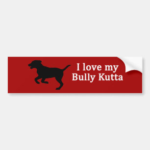Autocollant De Voiture Amour Chien Bully Kutta