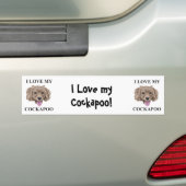 Autocollant De Voiture Amour de Cockapoo (En voiture)
