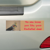 Autocollant De Voiture Amour de Cockatiel (En voiture)