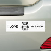 AUTOCOLLANT DE VOITURE AMOUR DE PANDA (En voiture)