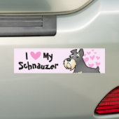 Autocollant De Voiture Amour de Schnauzer (En voiture)