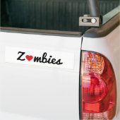 Autocollant De Voiture Amour de zombi (Sur camion)