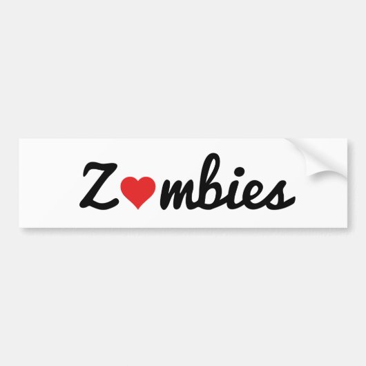 Autocollant De Voiture Amour de zombi (Devant)