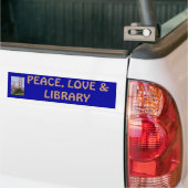 AUTOCOLLANT DE VOITURE AMOUR ET BIBLIOTHÈQUE DE PAIX (Sur camion)