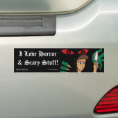 Autocollant De Voiture Amour Horreur et Stuff effrayant (En voiture)