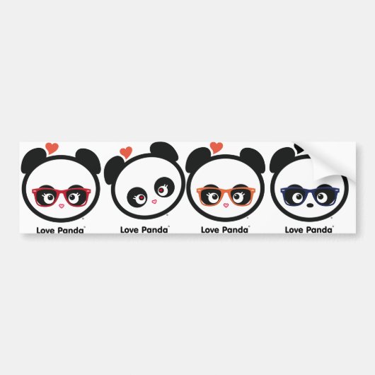 Autocollant De Voiture Amour Panda® (Devant)