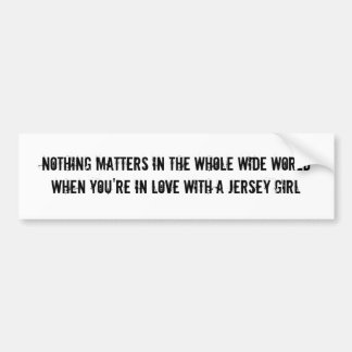 Autocollant De Voiture Amour pour une fille du Jersey