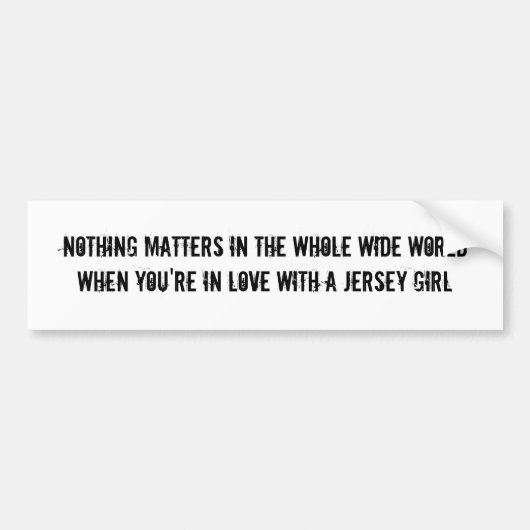 Autocollant De Voiture Amour pour une fille du Jersey (Devant)
