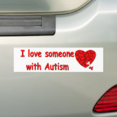 Autocollant De Voiture Amour quelqu'un w/Autism (En voiture)