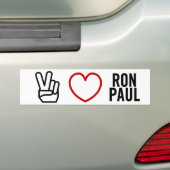 Autocollant De Voiture Amour Ron Paul de paix (En voiture)